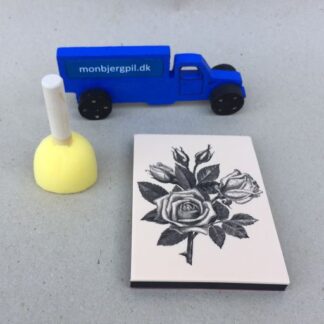 Rose gummistempel 14x10 cm