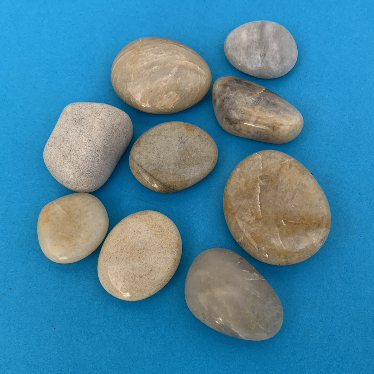 Stensamling 41 Poleret dansk sandsten 3-5 cm