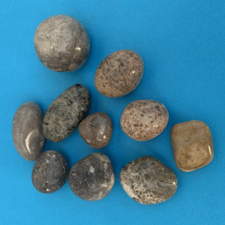 Stensamling 42 Poleret dansk sandsten og granit 3-5 cm